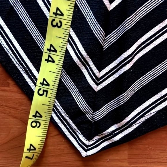 Banana Republic Black and White Striped Asymmetric Dress Medium - Picture 11 of 15